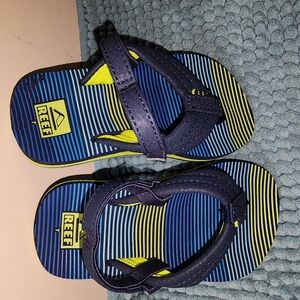 Reef Kids Blue and Yellow Sandals